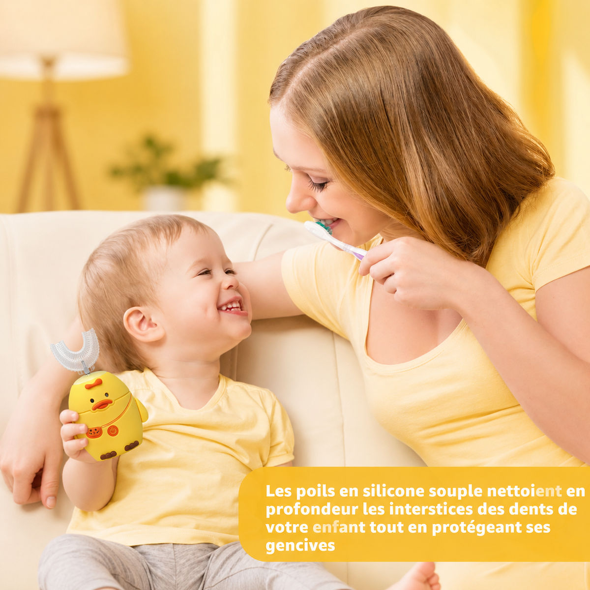 Brosse à dents en U pour enfants électrique 360°