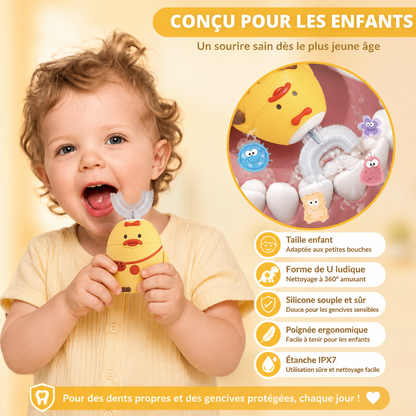 Brosse à dents en U pour enfants électrique 360°