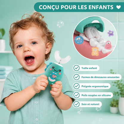 Brosse à dents en U pour enfants électrique 360°