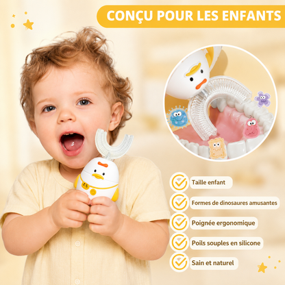 Brosse à dents en U pour enfants électrique 360°