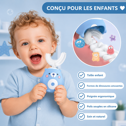 Brosse à dents en U pour enfants électrique 360°