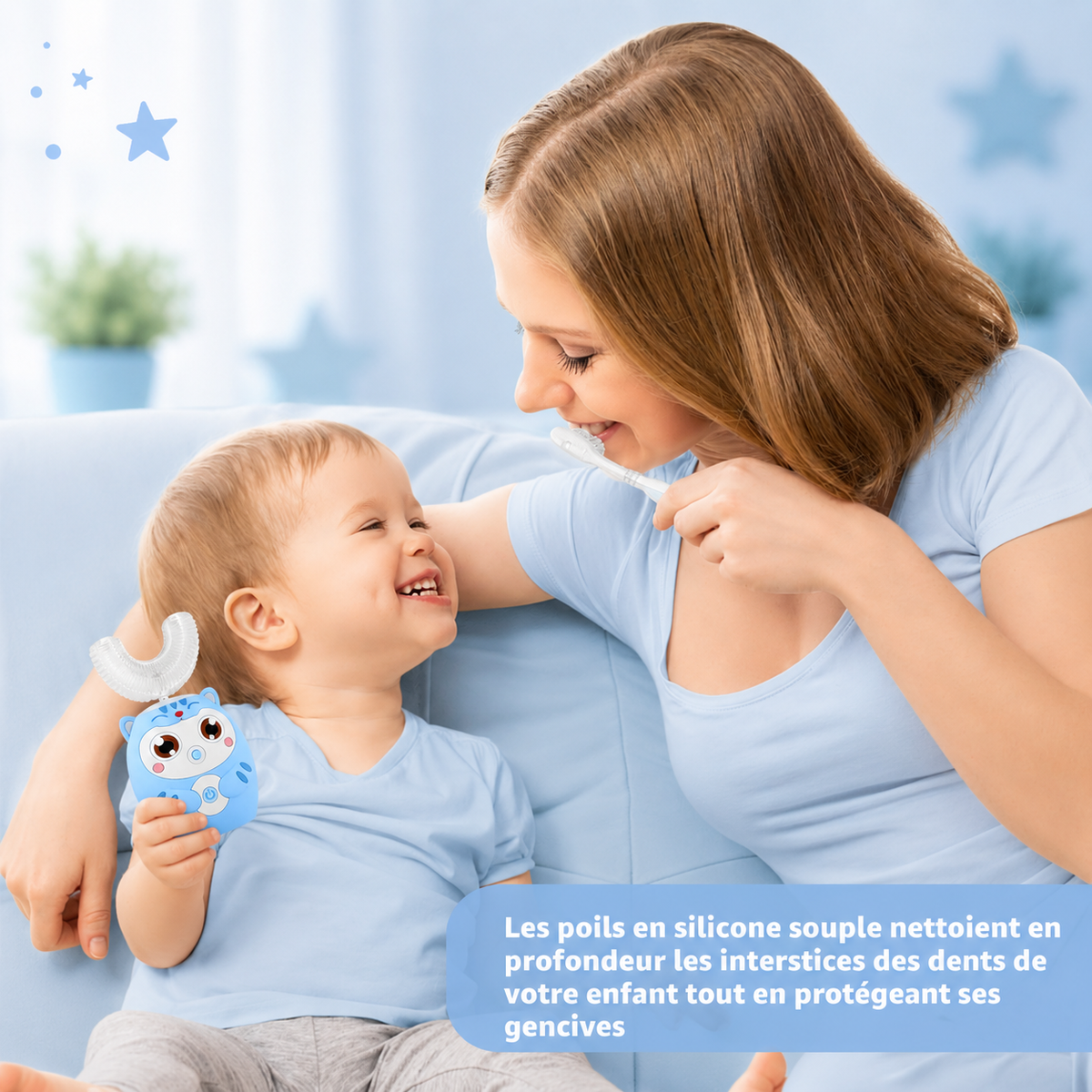Brosse à dents en U pour enfants électrique 360°