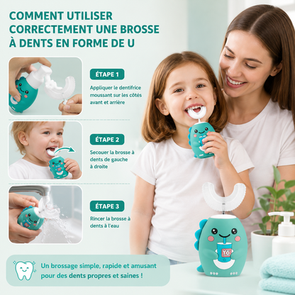 Brosse à dents en U pour enfants électrique 360°